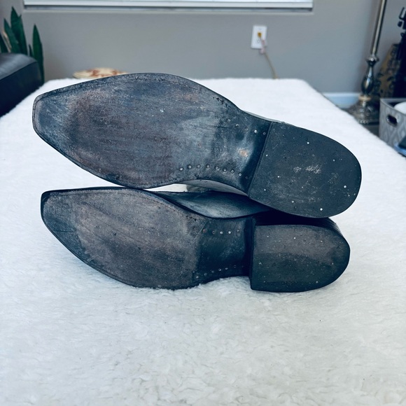 Minerva Genuine Ostrich Leather Gray Western Cowboys boots Size 8.5 - Picture 16 of 16